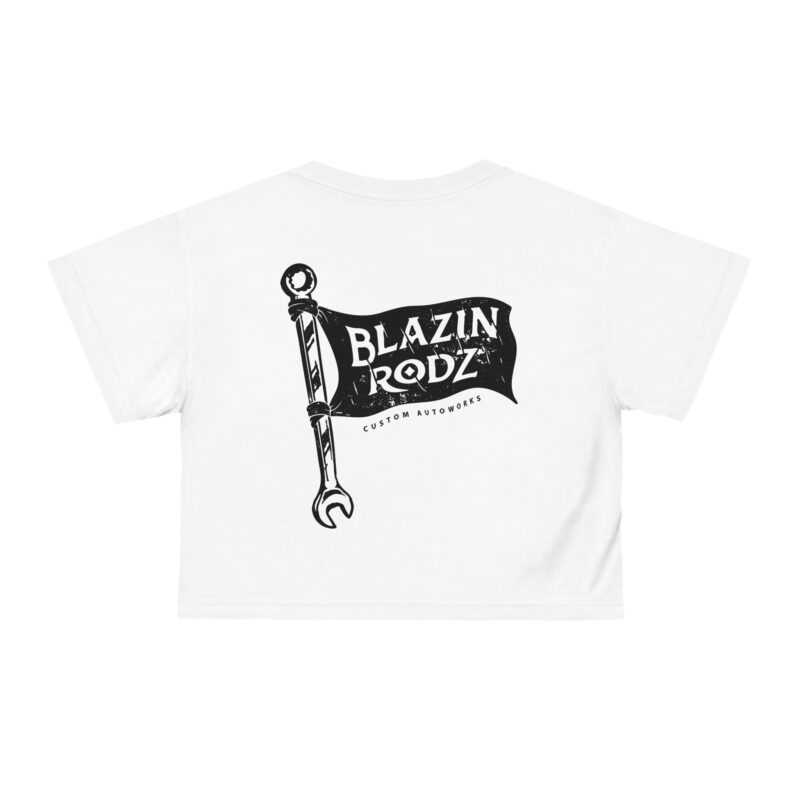 “FLAGSHIP” Crop Tee WHITE - Image 2