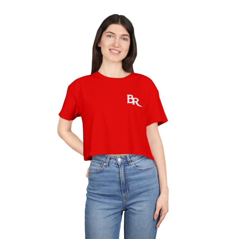 “SCRIPT” Crop Tee RED - Image 3